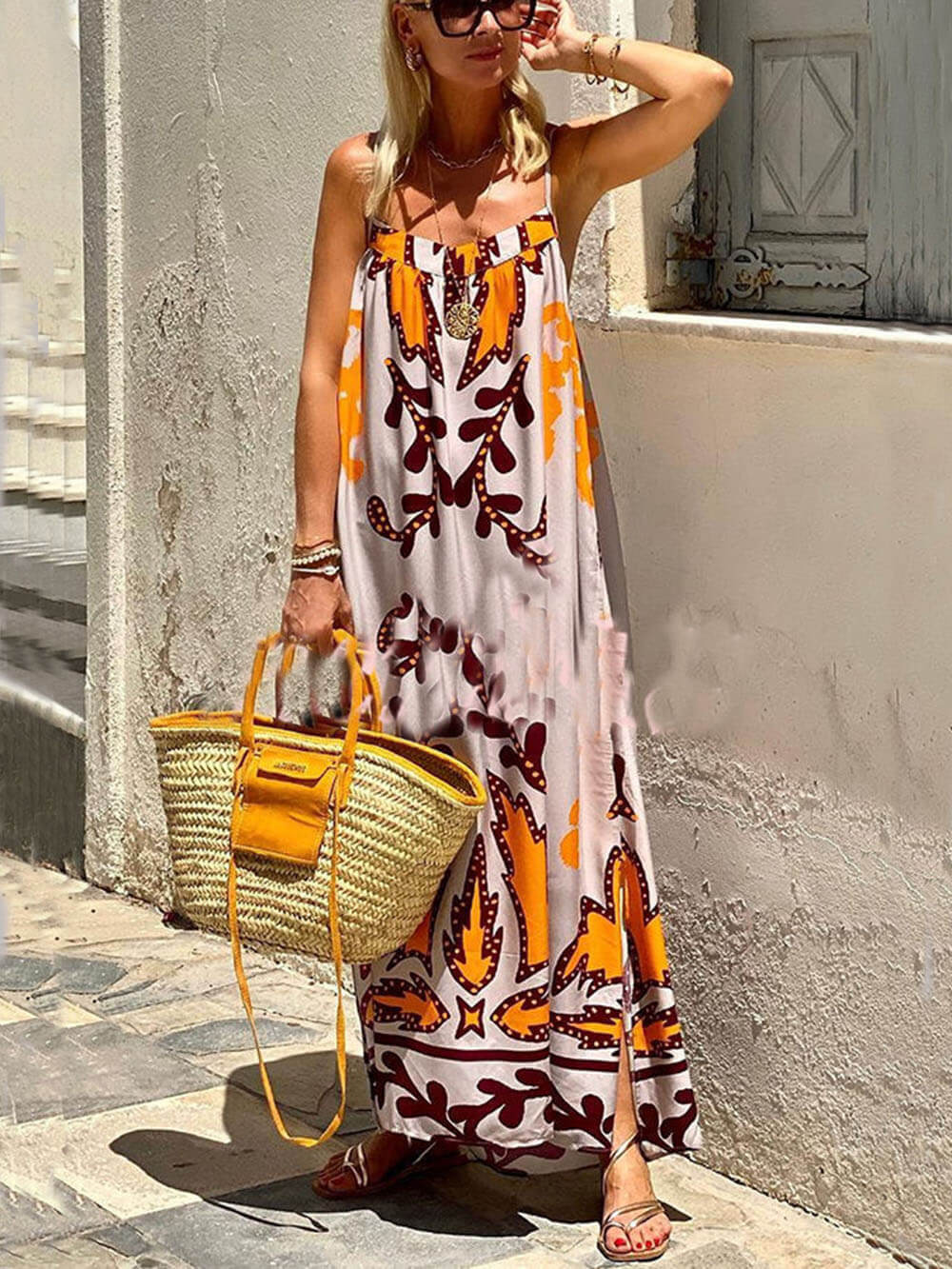 Charlie - Printed Sleeveless Maxi Dress