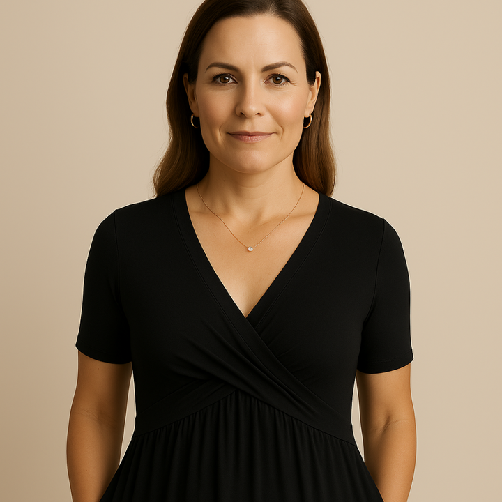 Anny | Stylish V-Neck Midi Dress