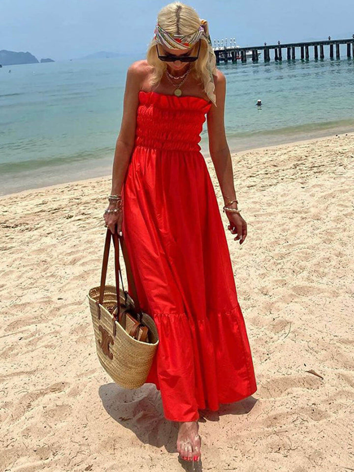 Deborah - Charming Strapless Maxi Dress