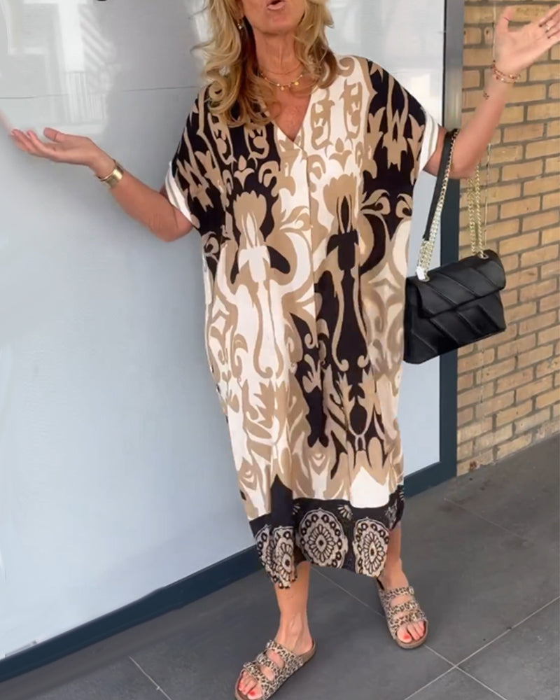 "Luxurious" Elegant V-Neck Dress