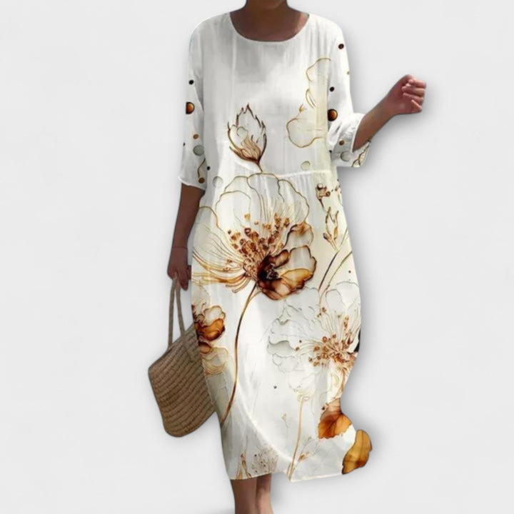 Marie | Stylish Floral Midi Dress