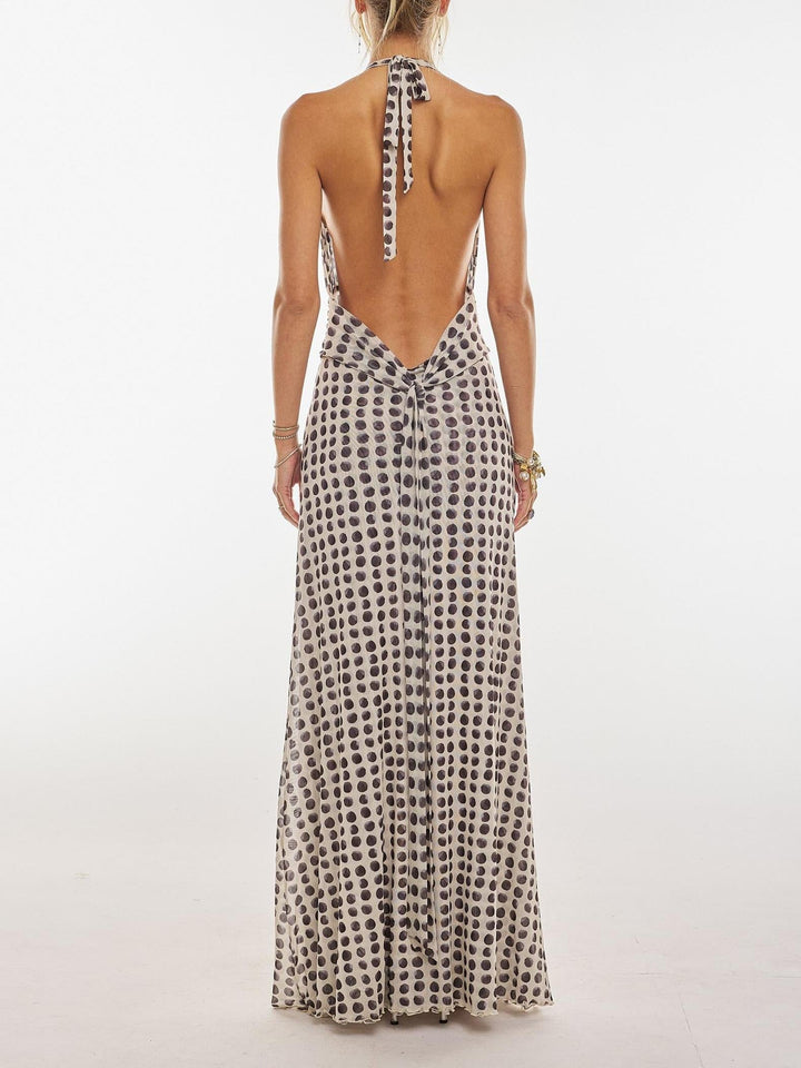 Camoni Polka Dot Diary Maxi Dress