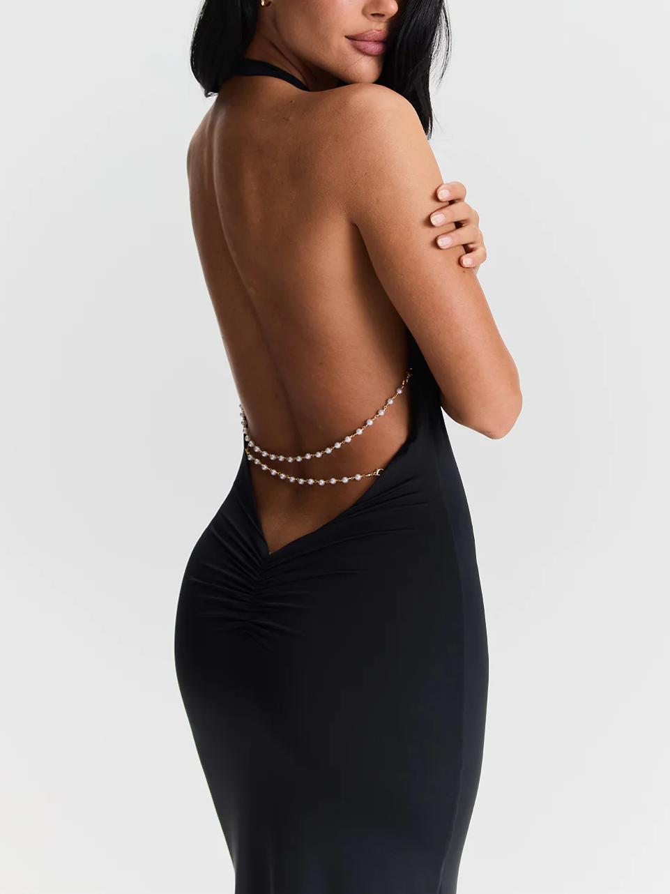 Harper Pearl Chains Maxi Dress