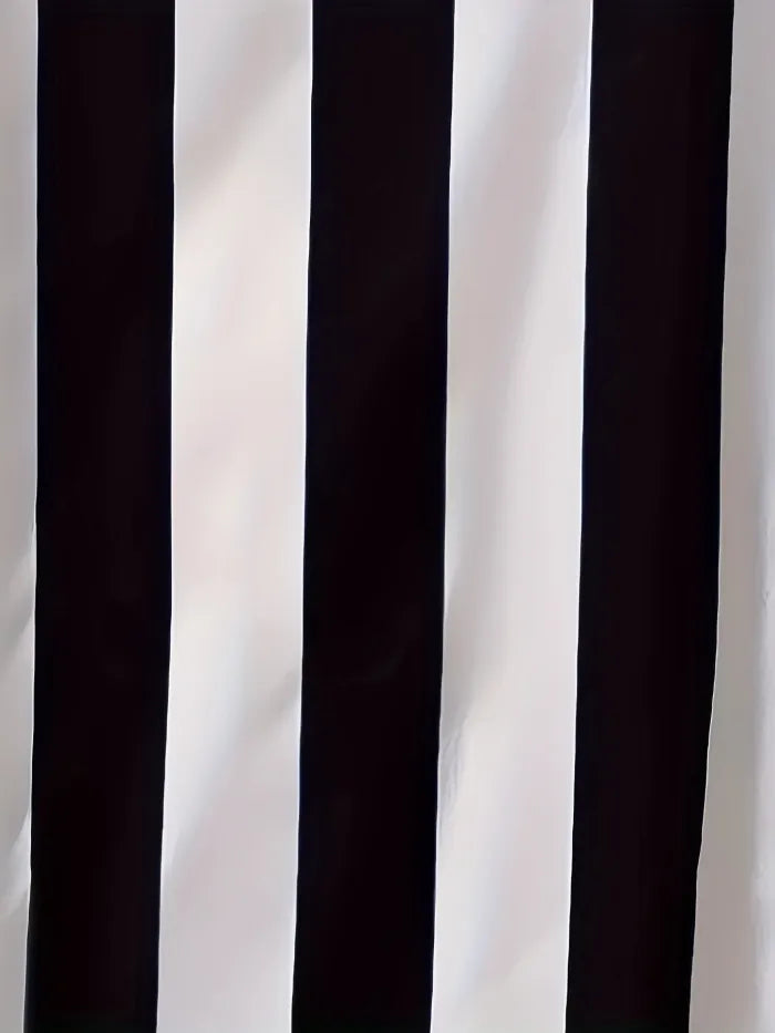 Faith - Casual Striped Dress With Notched Neckline