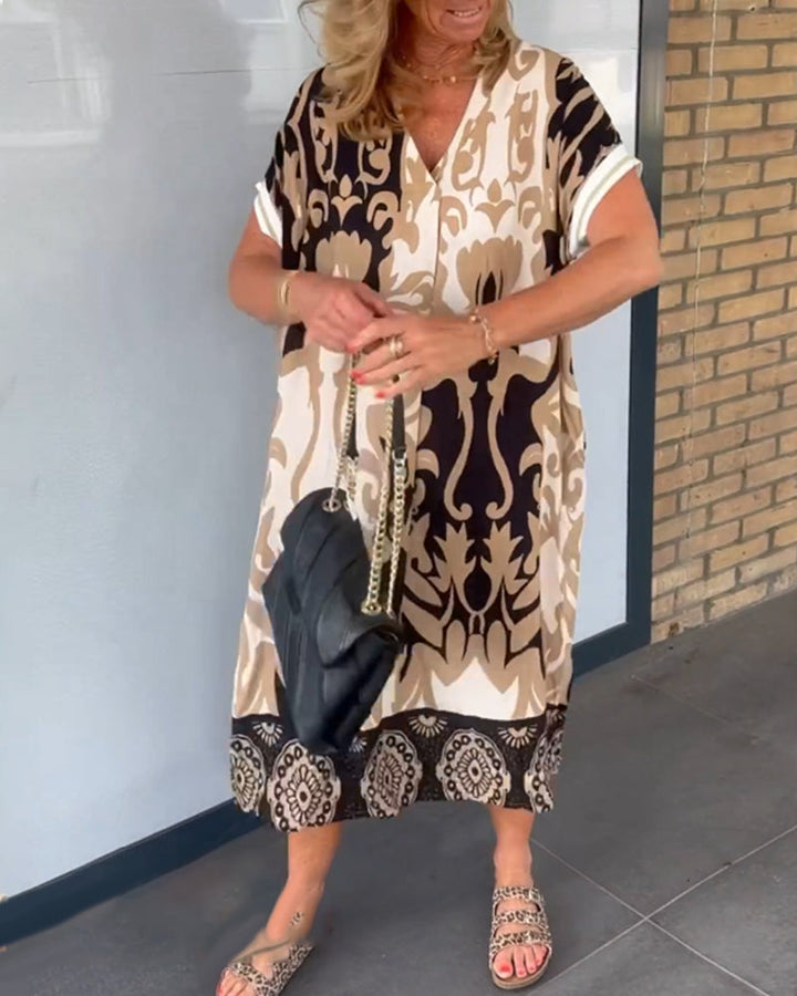 "Luxurious" Elegant V-Neck Dress