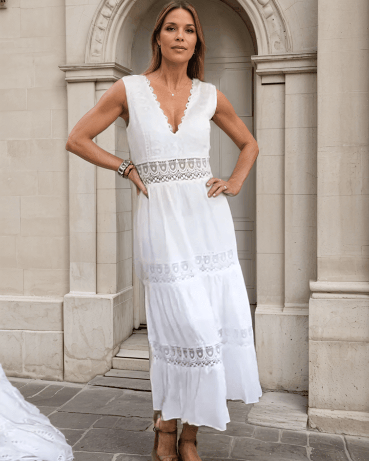 "Celebrity" V-neck lace dress Perfect For Special Events