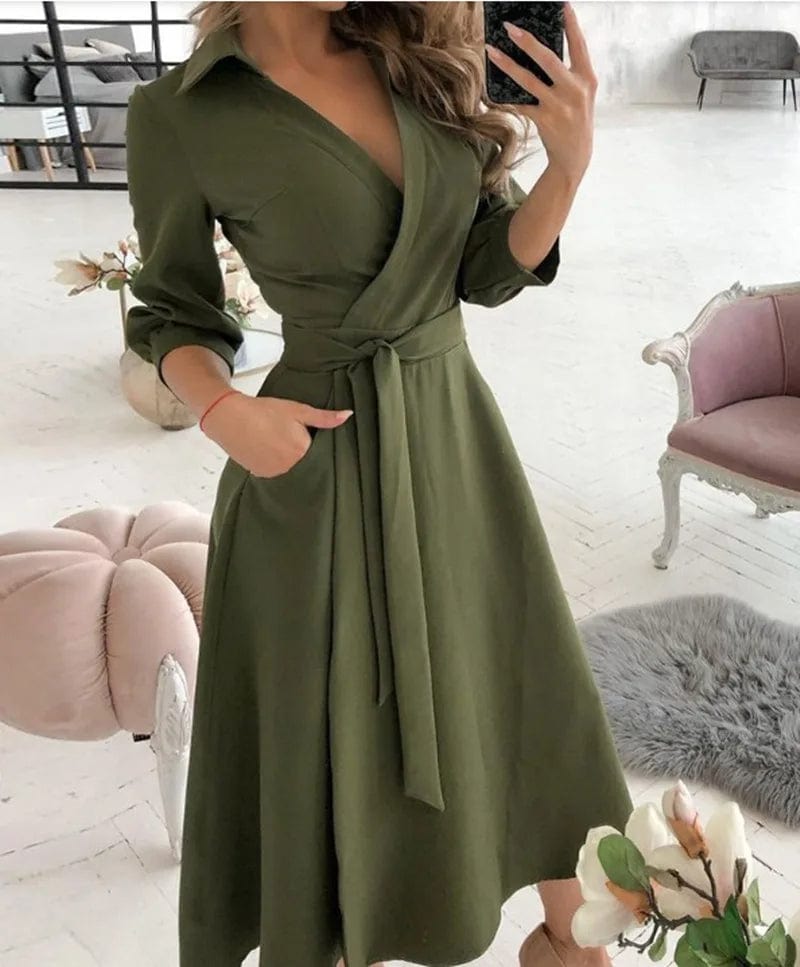 Lucy - Elegant Midi Dress - for Women