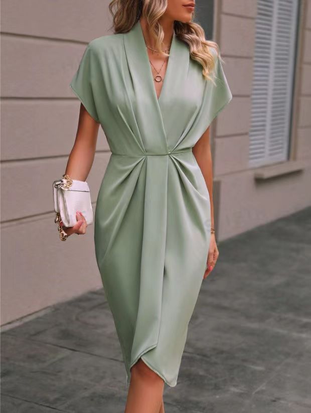 Elegant Midi Wrap Dress for Women | Kaye