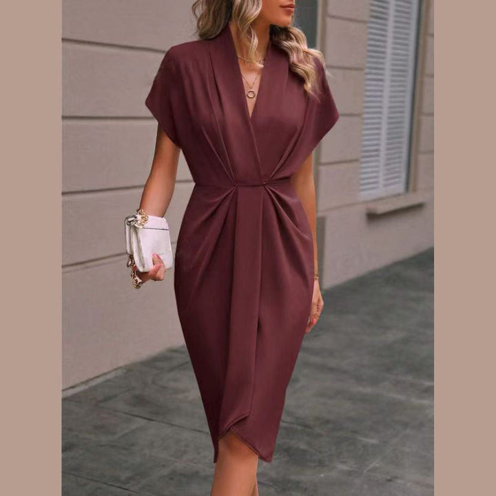 Elegant Midi Wrap Dress for Women | Kaye