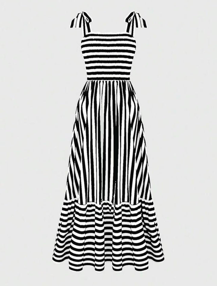 Valentina Fashionable Striped Dress