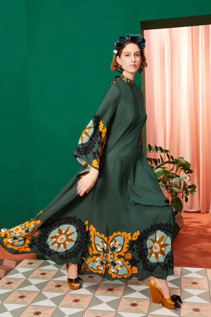 Sculpted Elegance™ Floral Maxi Dress