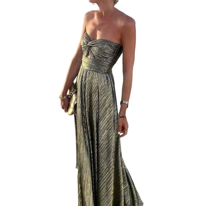 Victoria | Elegant Strapless Maxi Dress