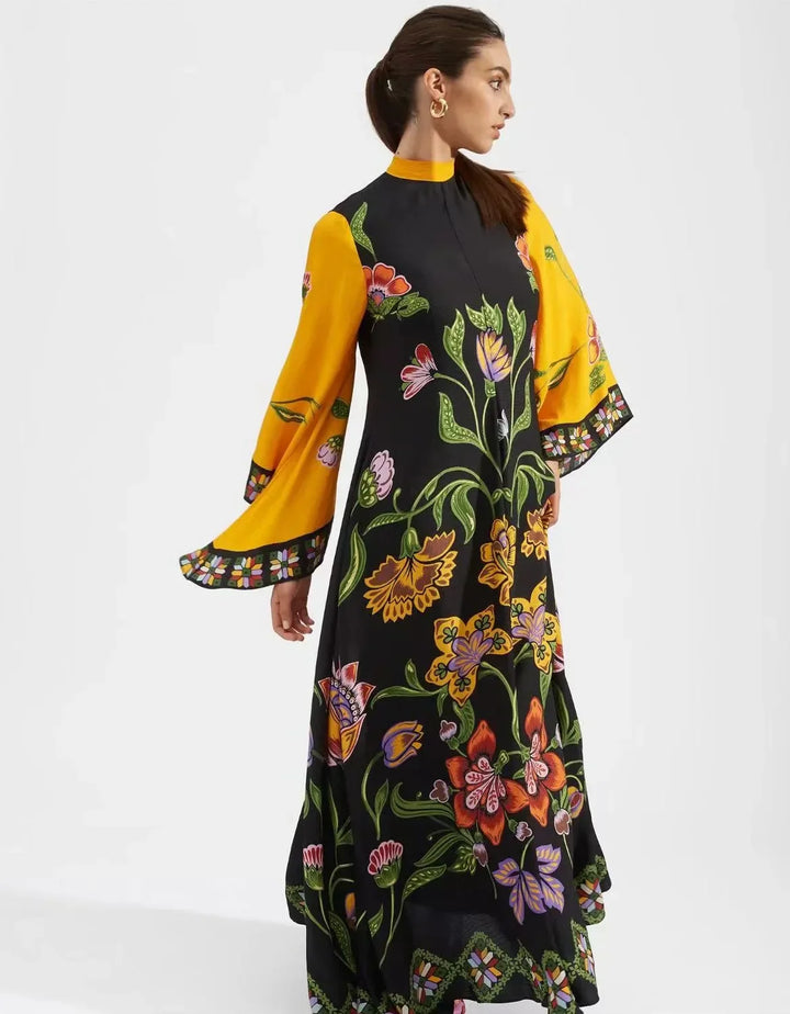 Sculpted Elegance™ Floral Maxi Dress