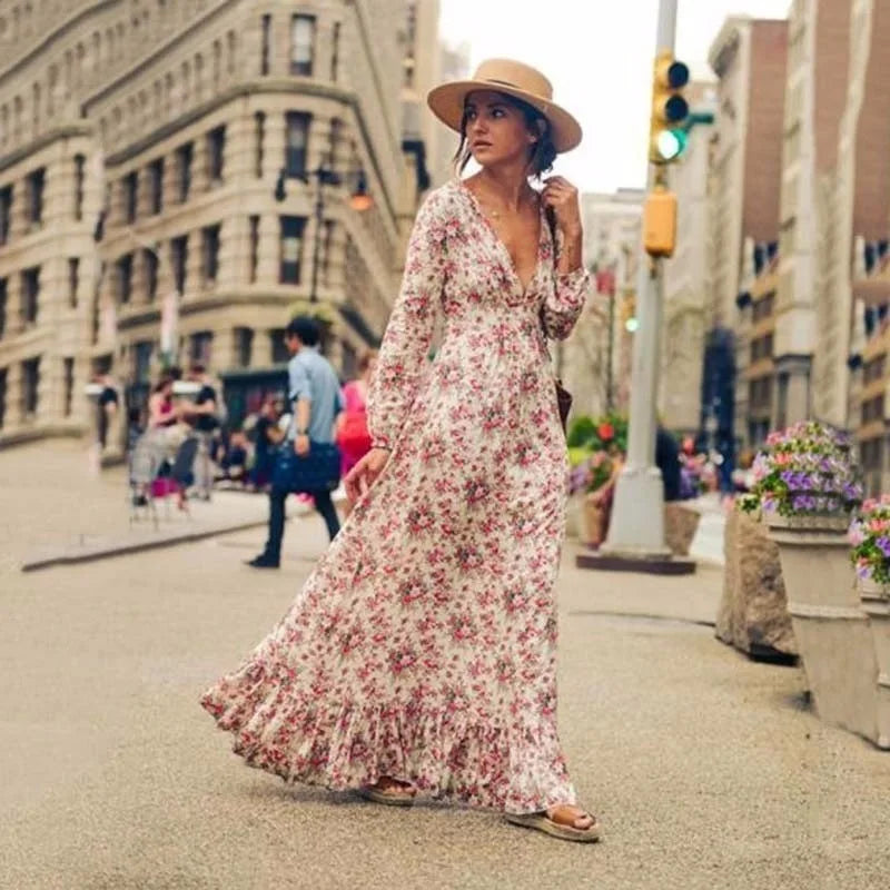 Maris | Floral Print Maxi Dress