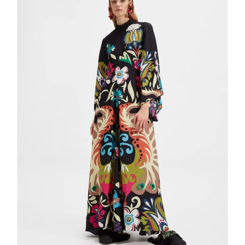 Sculpted Elegance™ Floral Maxi Dress