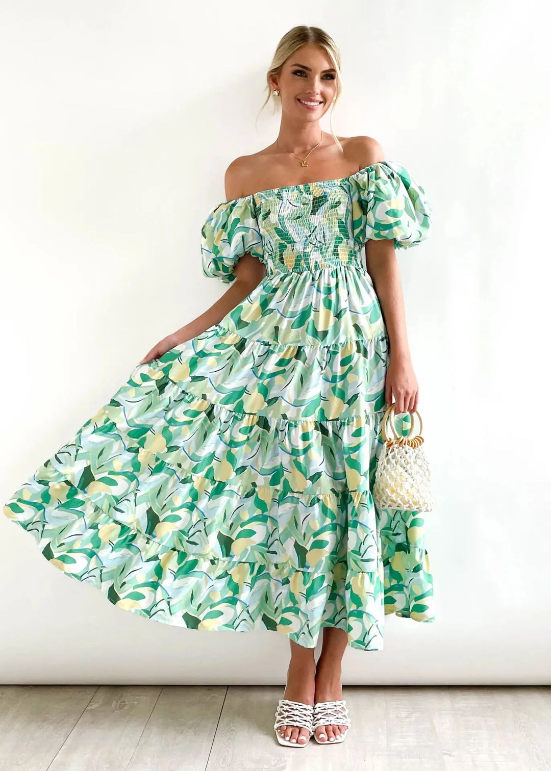 Celeste Off-Shoulder Maxi Dress (Almost sold out)