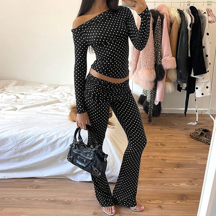 Elara Polka Dot Print Set