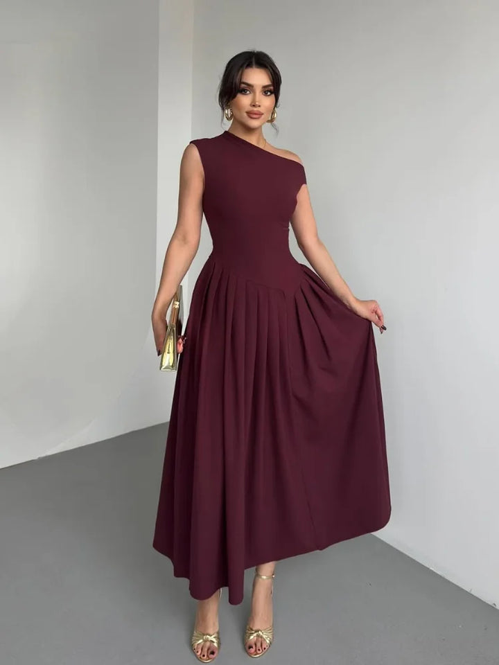 Aria | Pleated A-Line Evening Dress